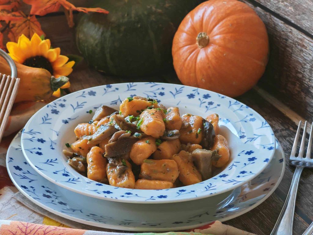 Gnocchis de courge aux champignons