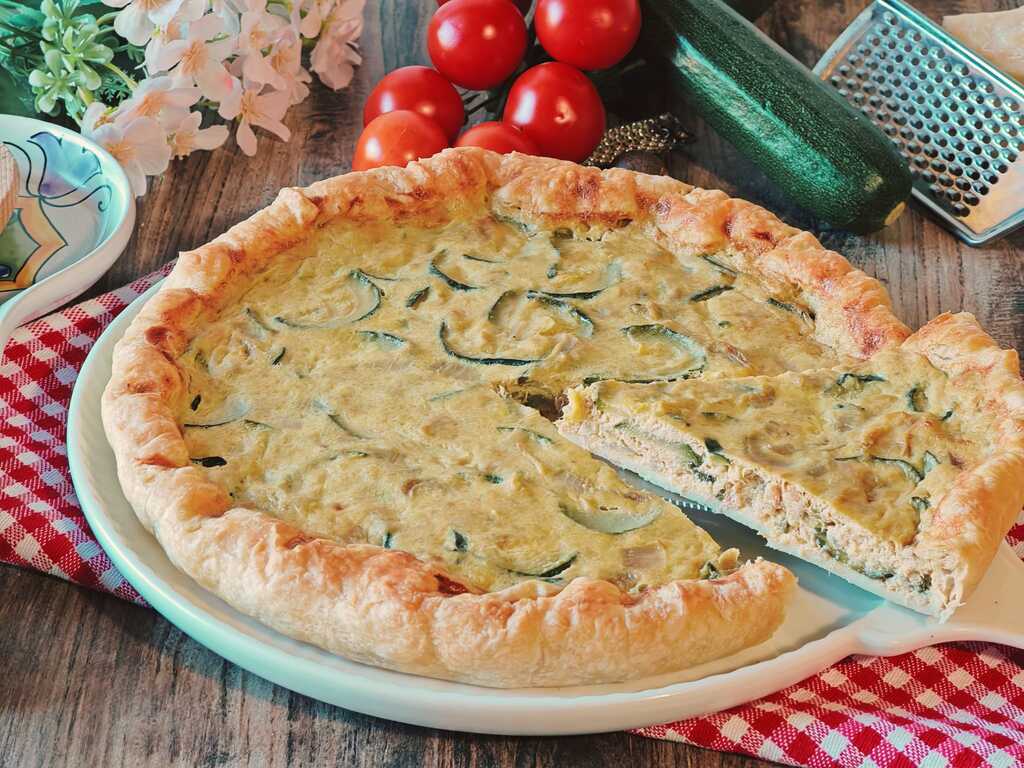 Tarte salée courgettes et thon