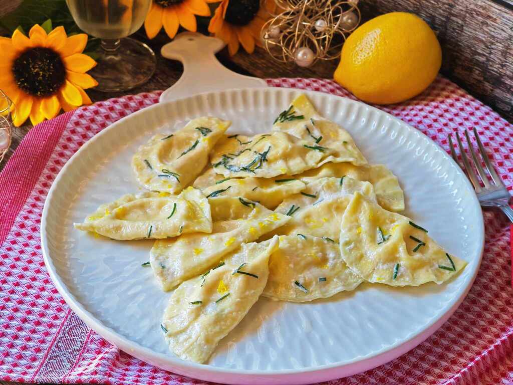 Raviolis au saumon et ricotta