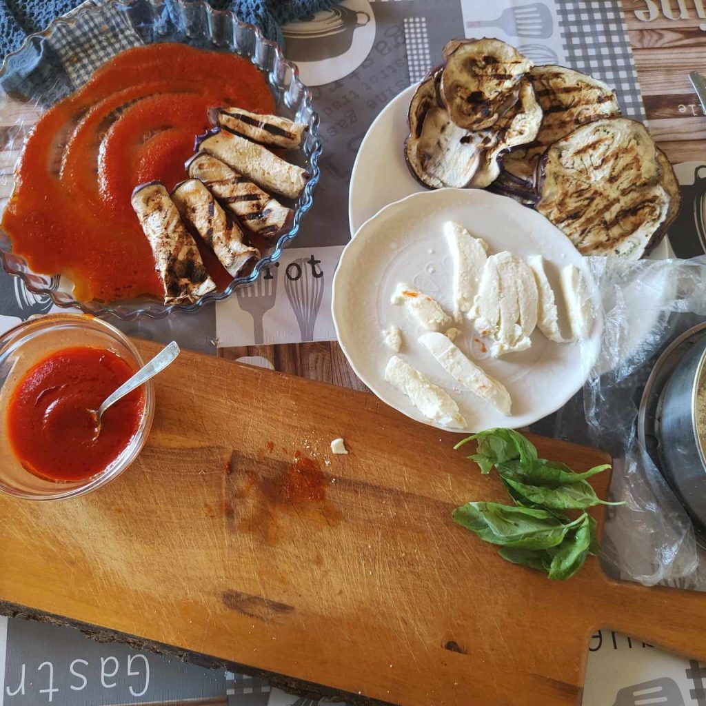 Roulades d'aubergines