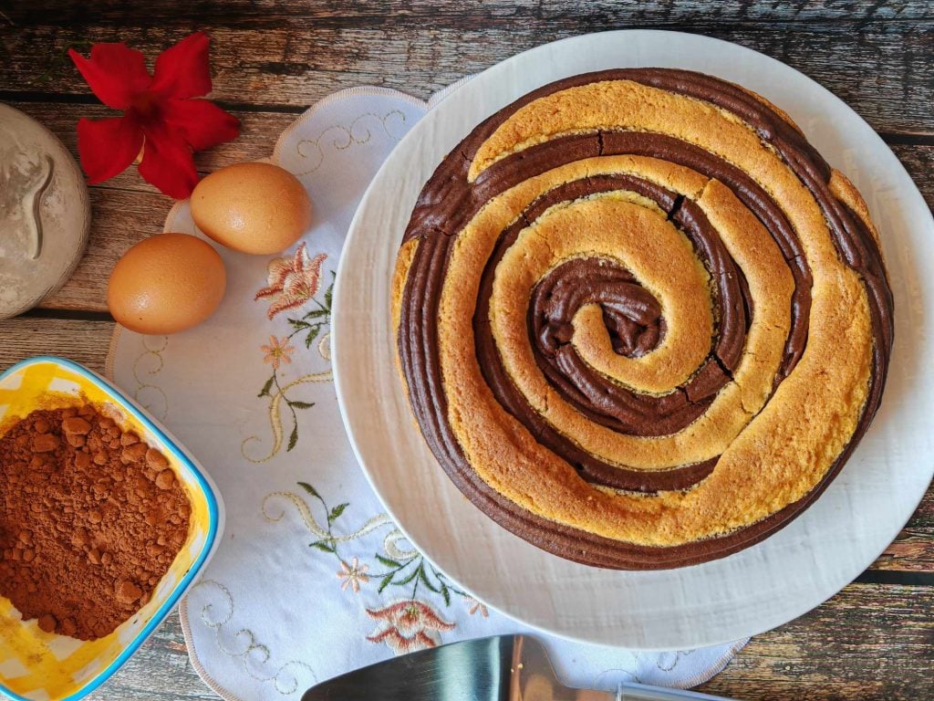 Gâteau roulé marbré
