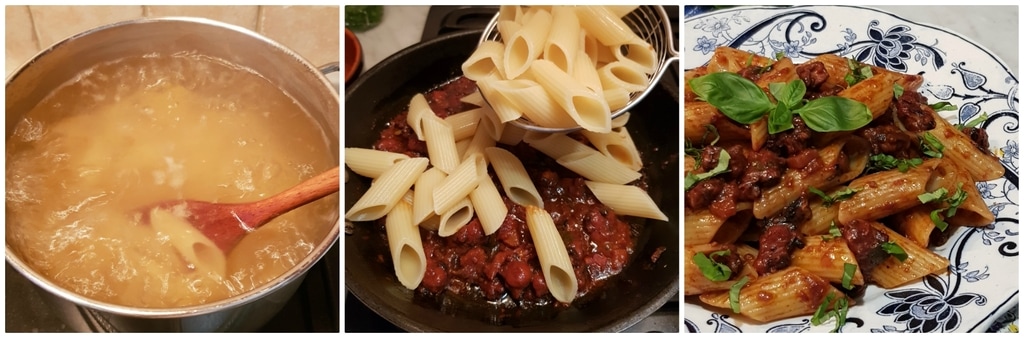 pâtes au ragoût de poulpe