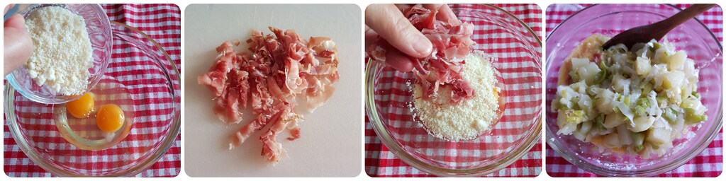 tarte salée aux poireaux, pommes de terre et speck