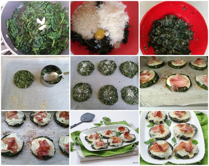 Médaillons d'épinards et speck