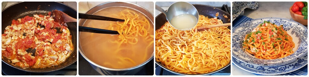 taglierini roses à la sauce