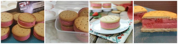 Biscuit glacé à la fraise et au yaourt