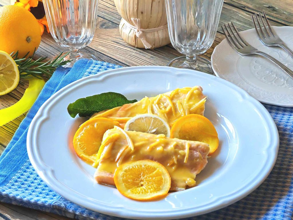 Truite saumonée aux agrumes