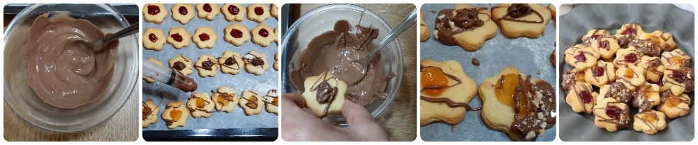 Biscuits à la confiture et au chocolat au lait