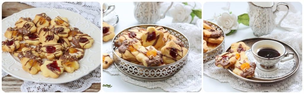 Biscuits à la confiture et au chocolat au lait