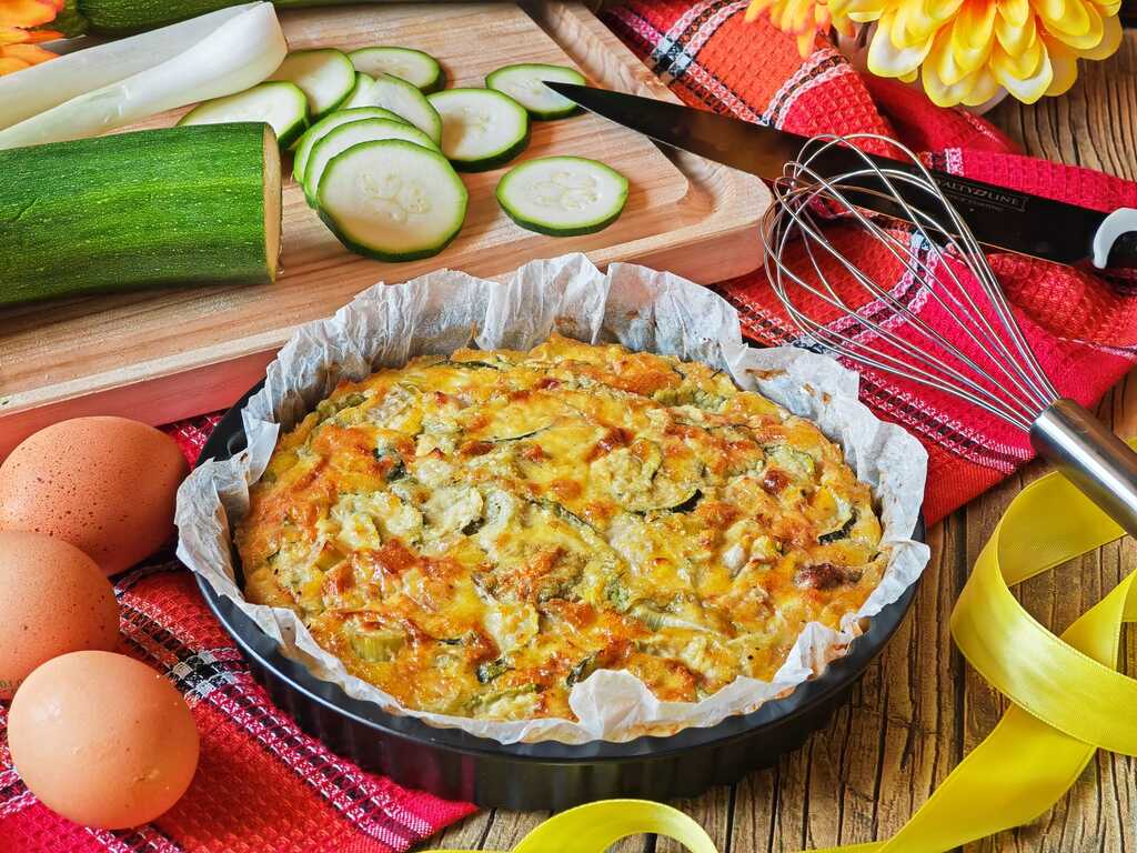 Omelette au four de courgettes