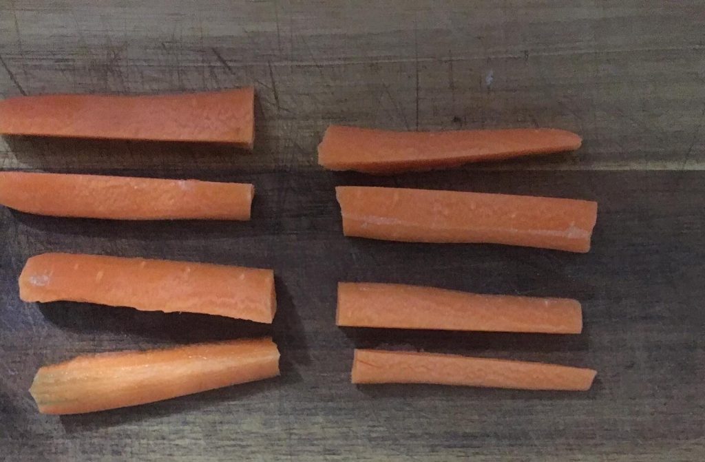 carottes en bâtonnets à la poêle