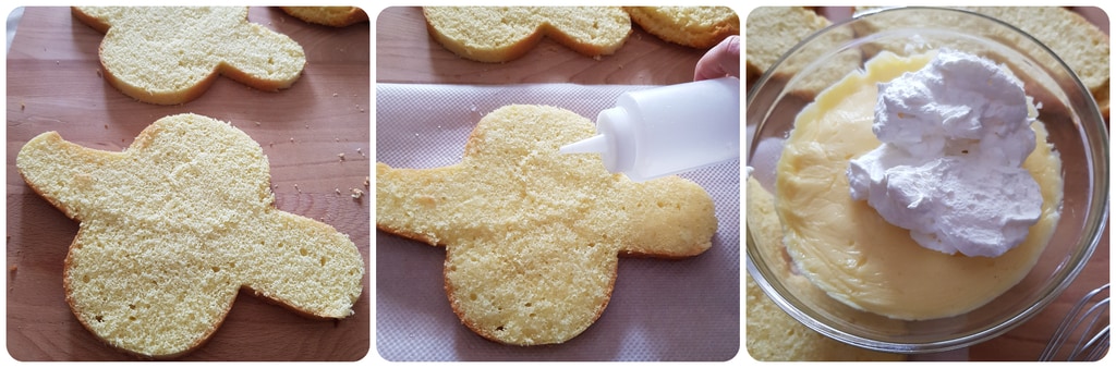 gâteau mimosa de Pâques assemblage