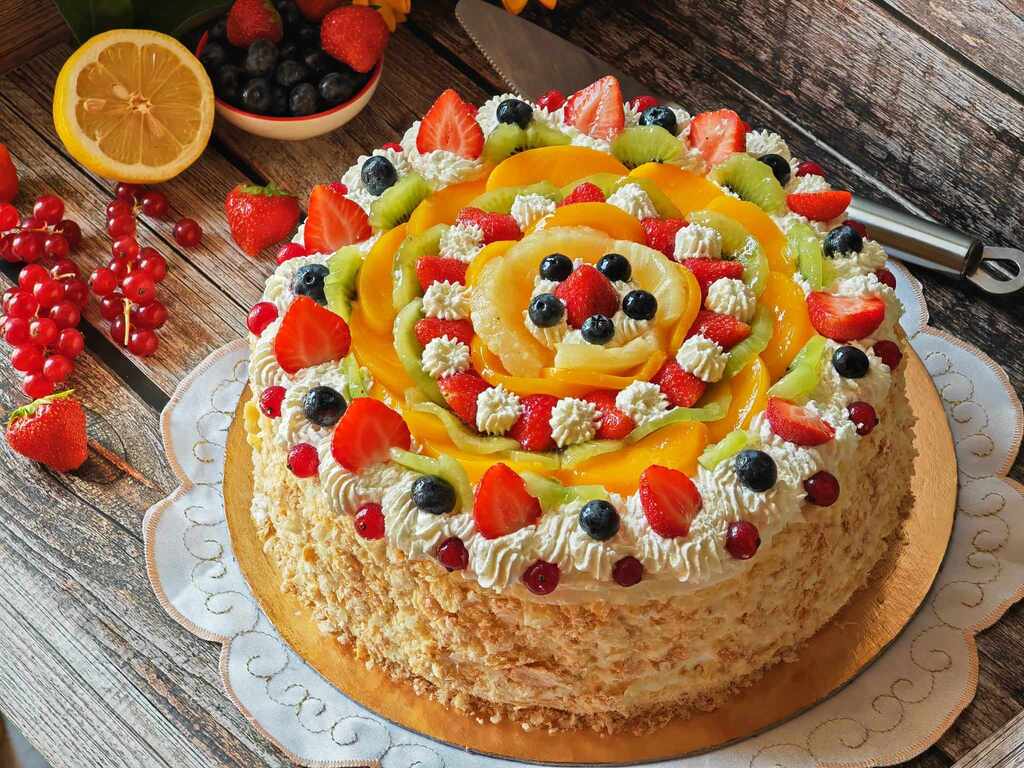 Gâteau diplomatique aux fruits