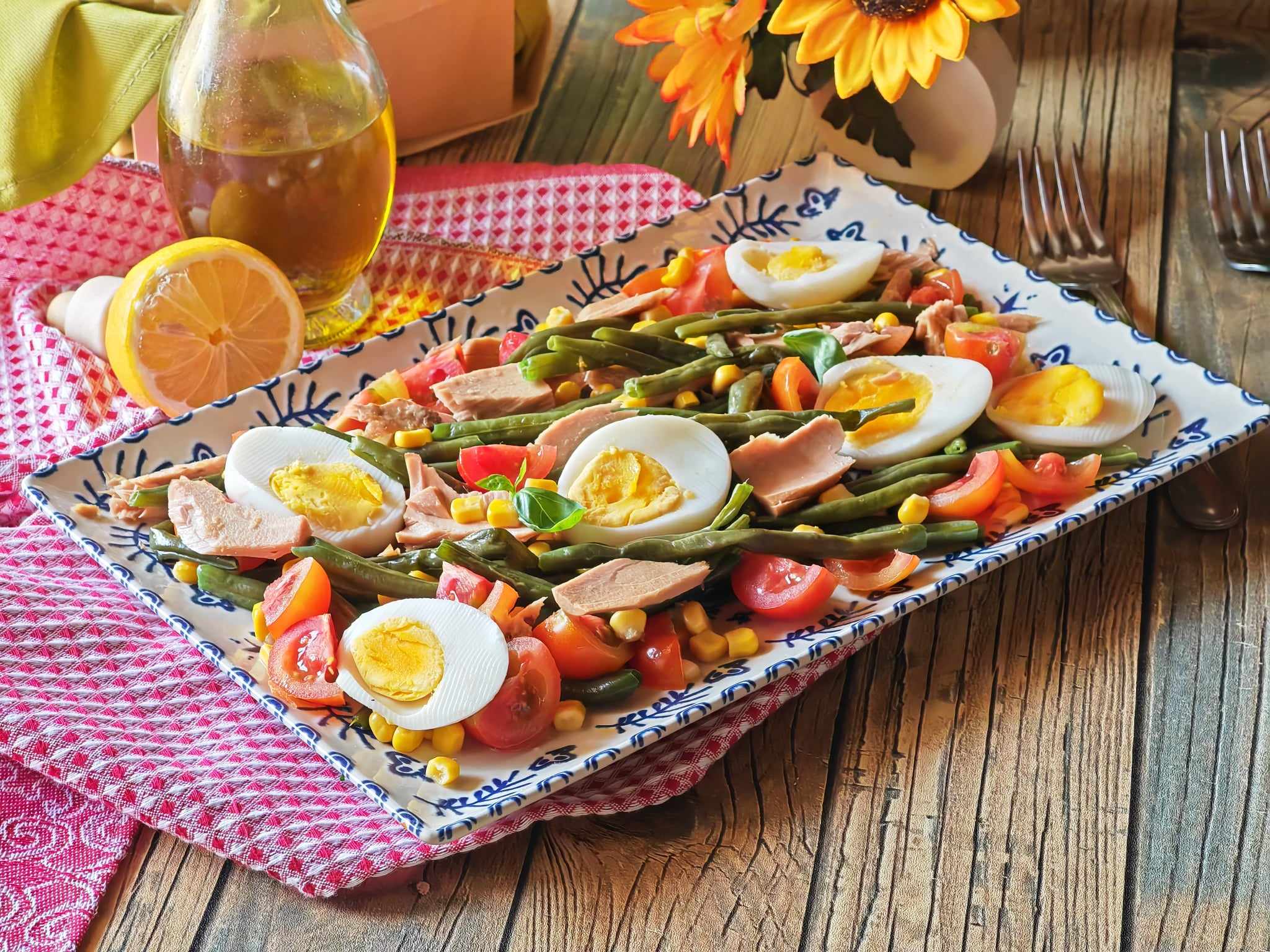 Salade de haricots verts au thon