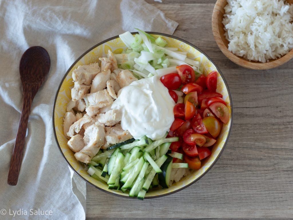 salade de riz à la grecque