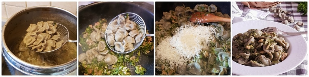 orecchiette de blé brûlé