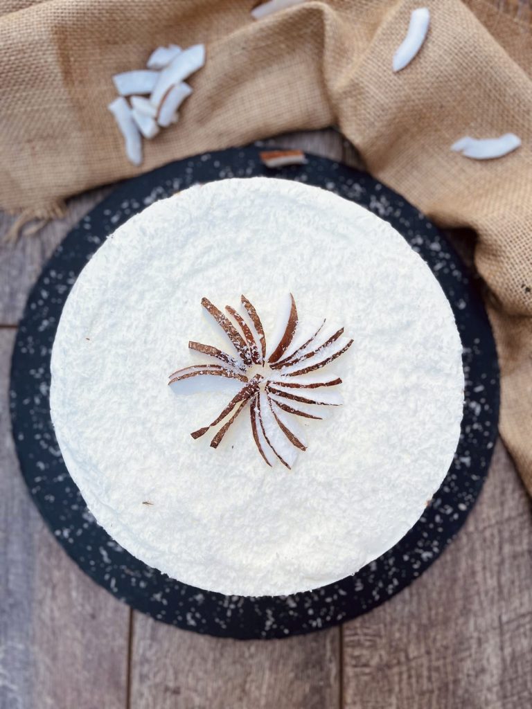 cheesecake à la noix de coco.