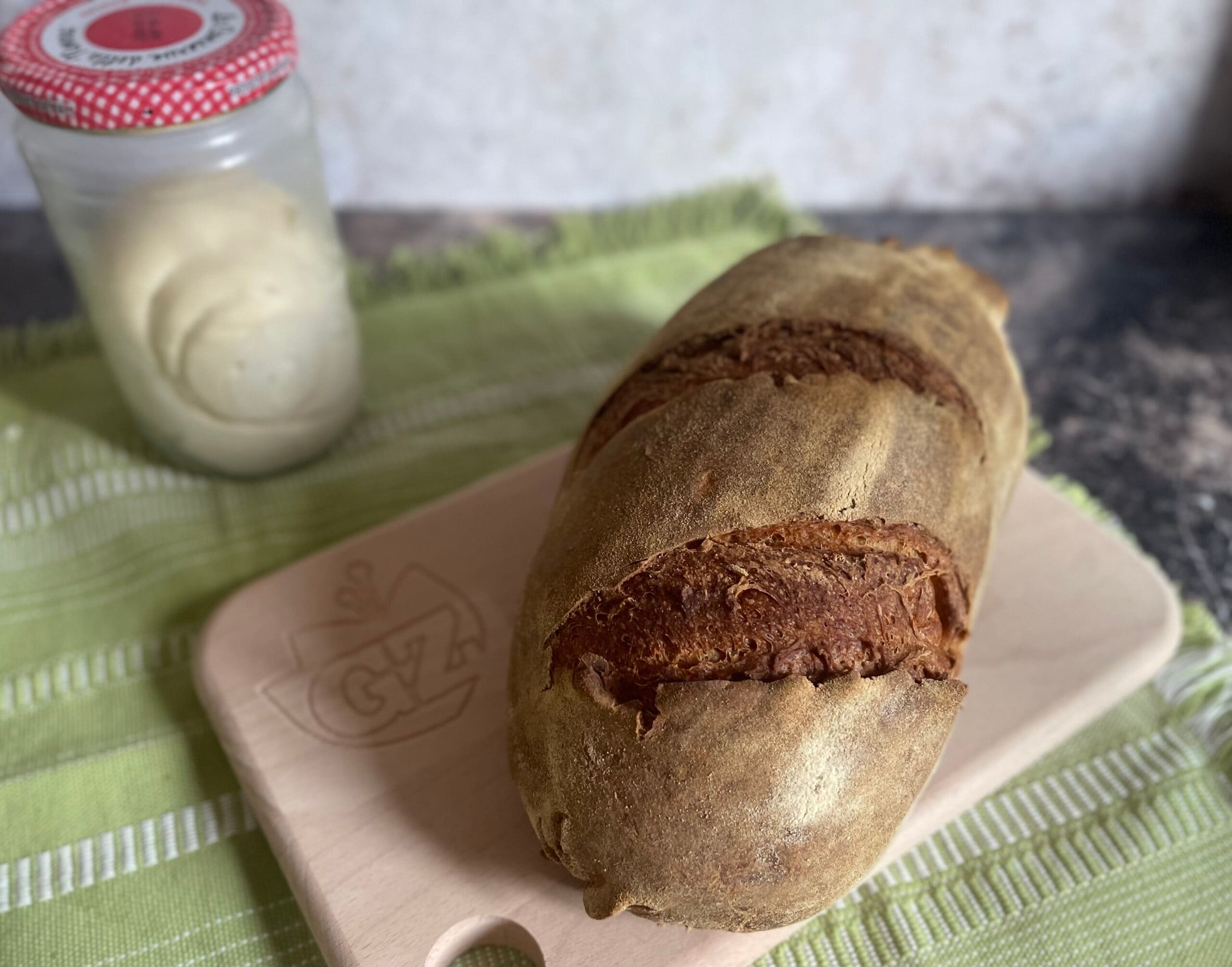 Pain sans pétrissage avec levain