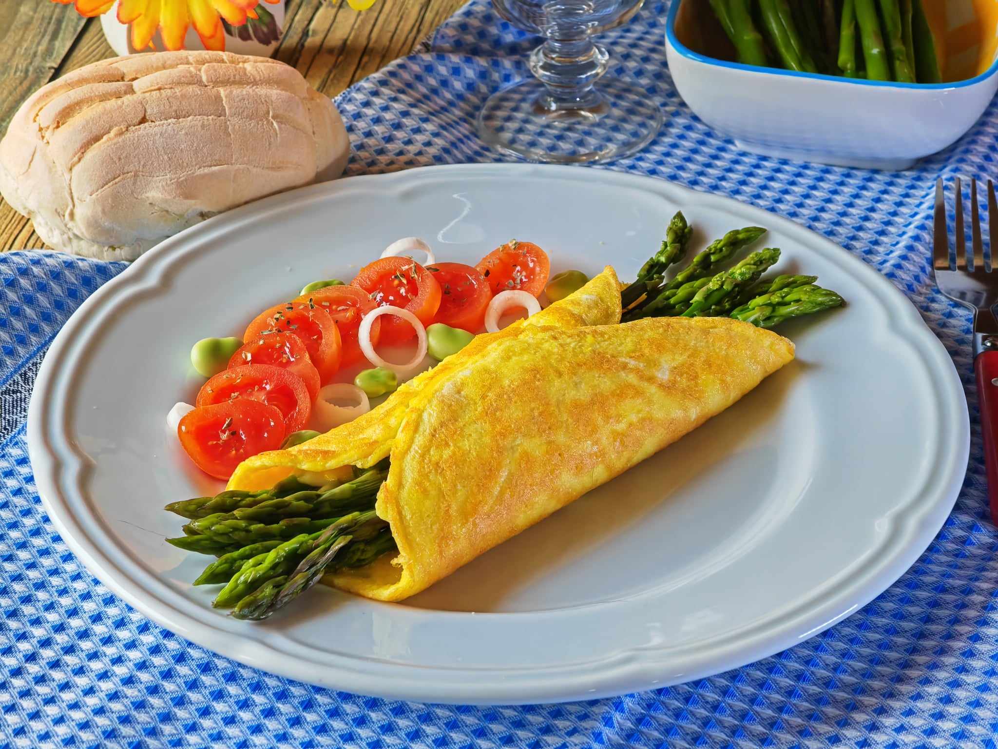 Omelette aux asperges