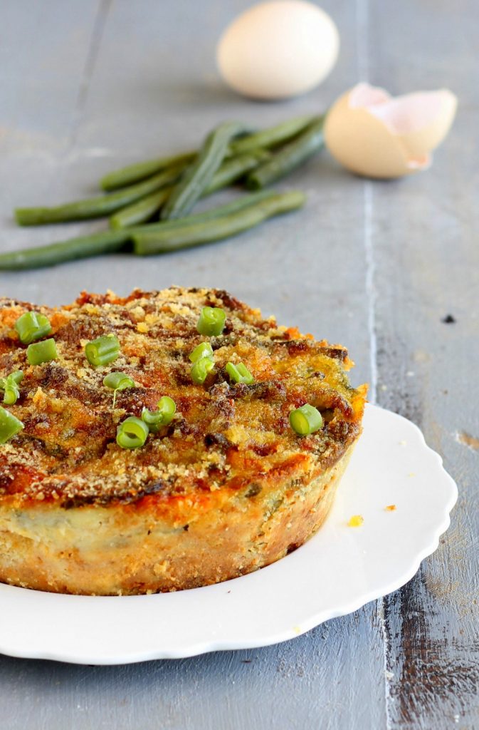 Flan de haricots verts doux et fondant