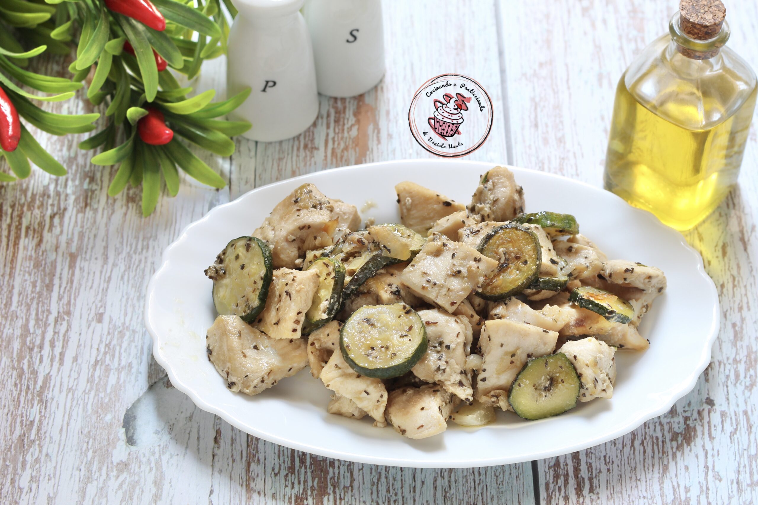 Poitrine de poulet aux courgettes à la poêle