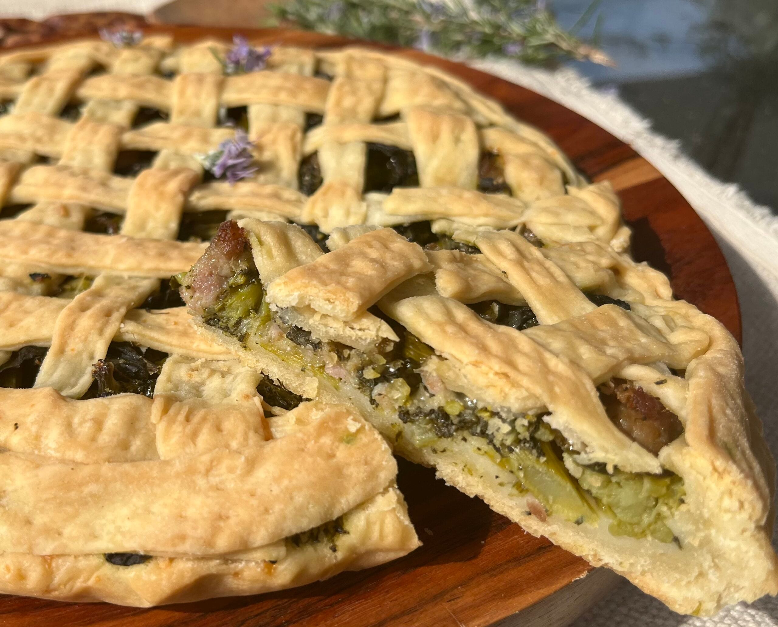 Tarte aux brocolis et saucisse