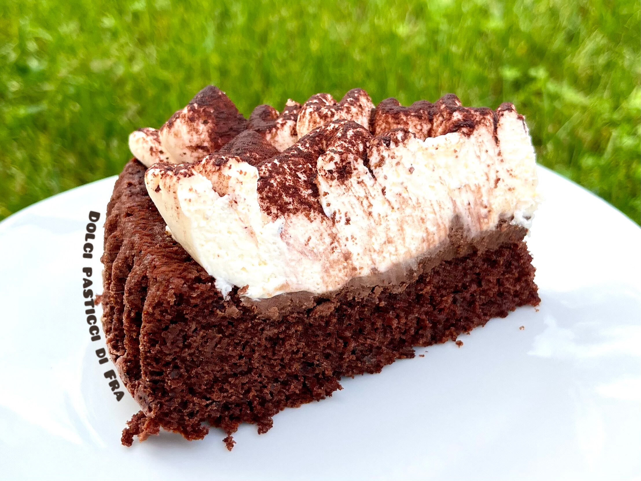 Tarte molle à la crème et au chocolat sans gluten