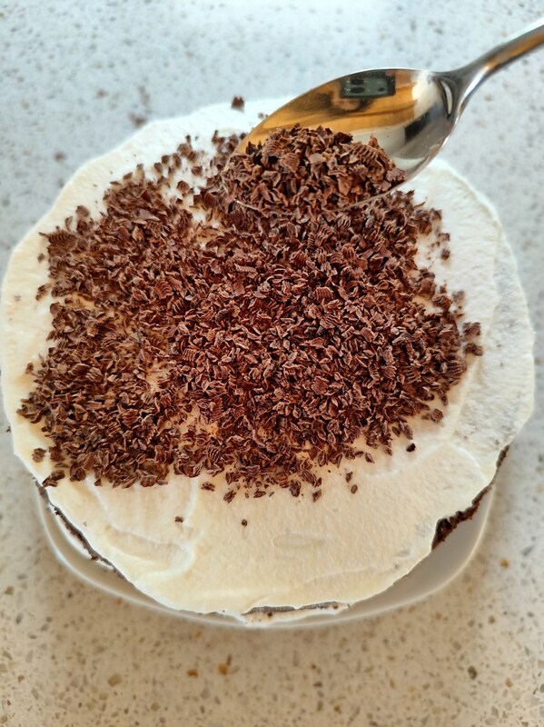 AM recouvrir avec copeaux de chocolat