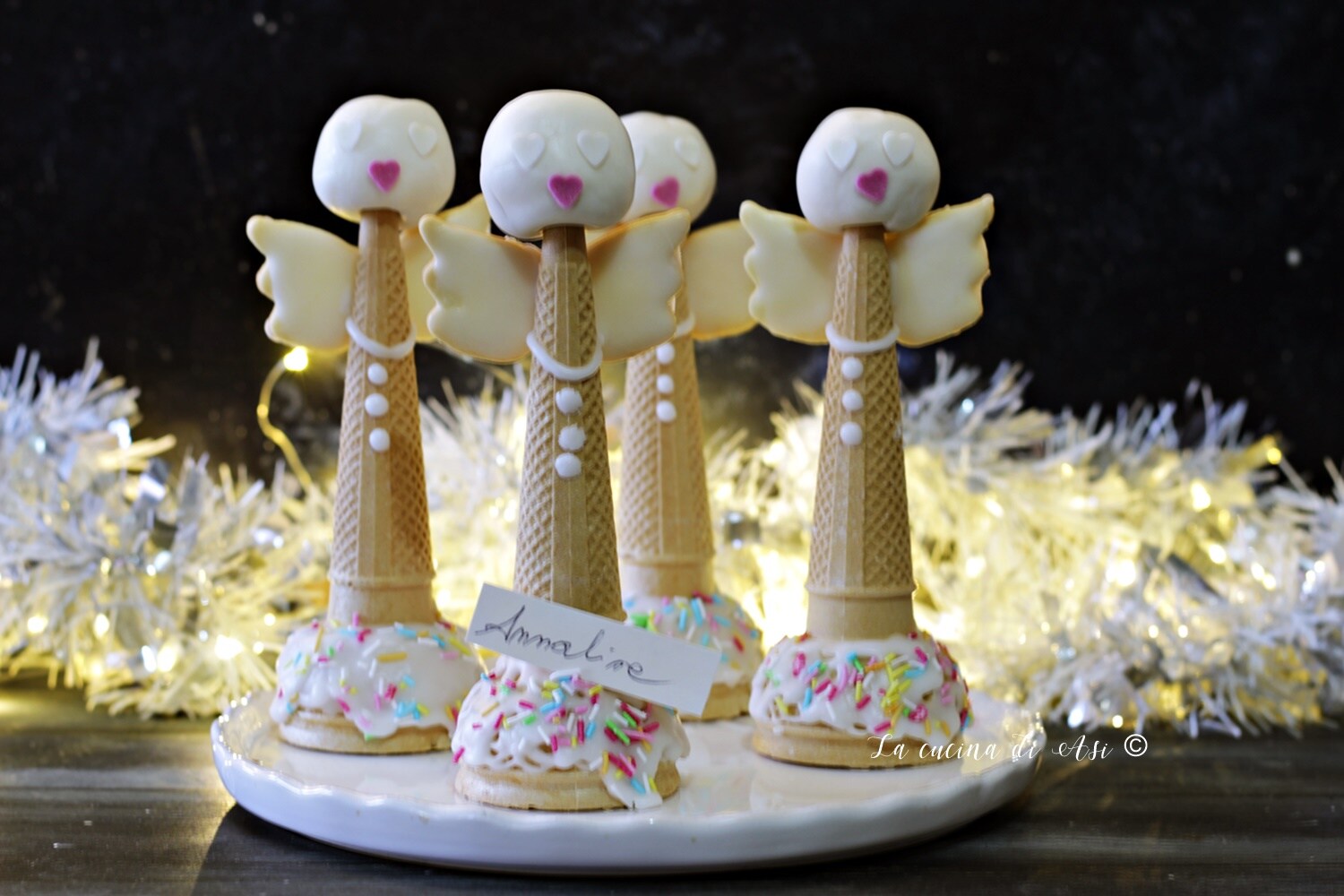 Anges de Noël marque-places