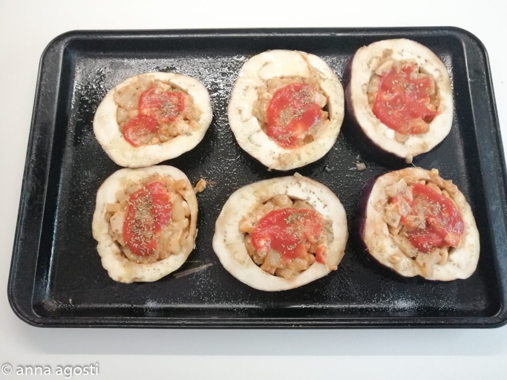 Anneaux d'Aubergines farcies