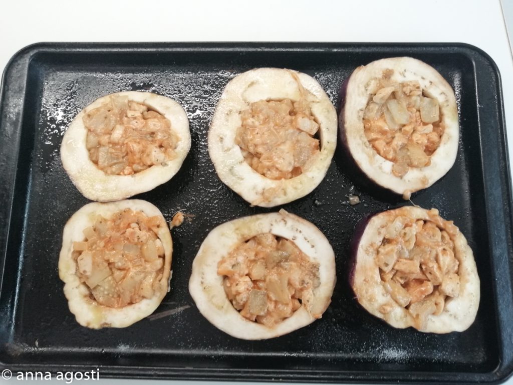 Anneaux d'Aubergines farcies