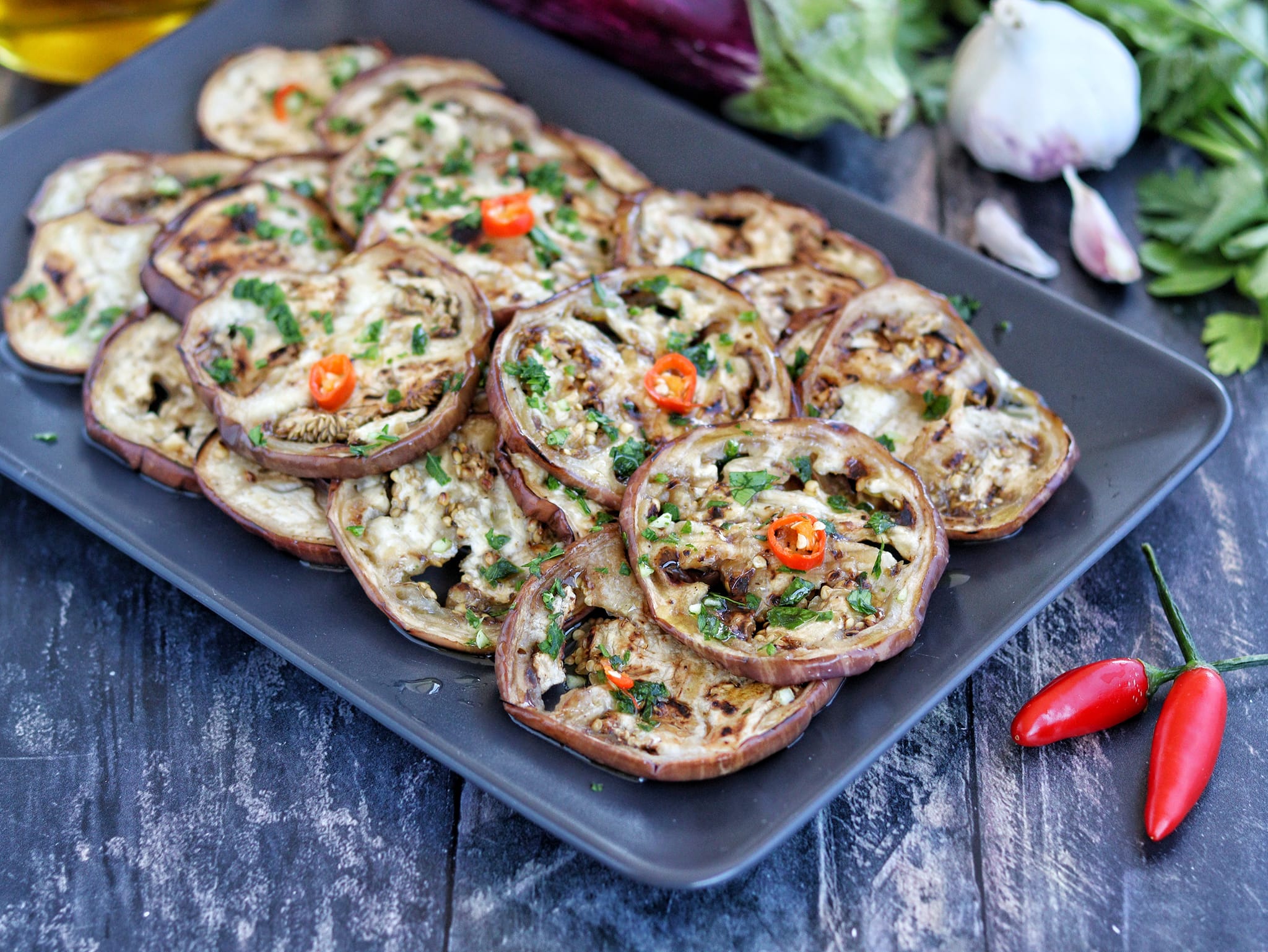 Aubergines grillées