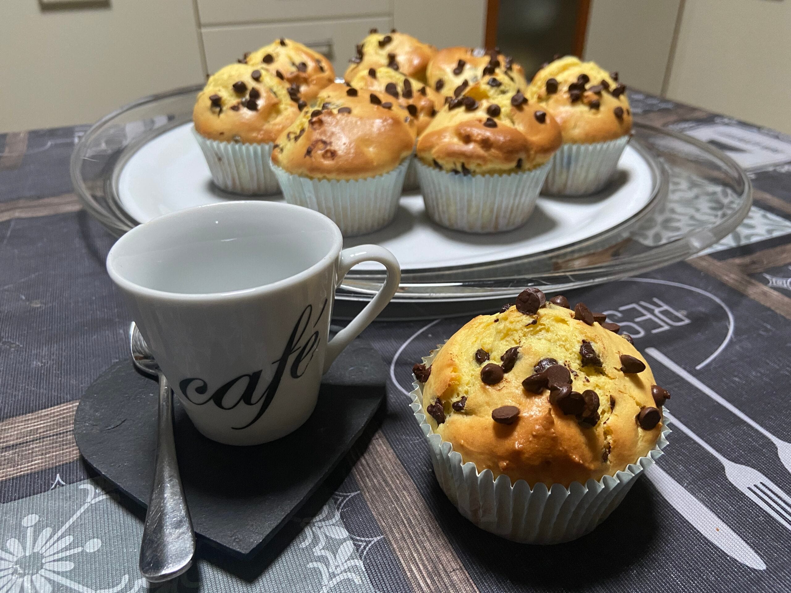 Muffins avec mascarpone et chocolat
