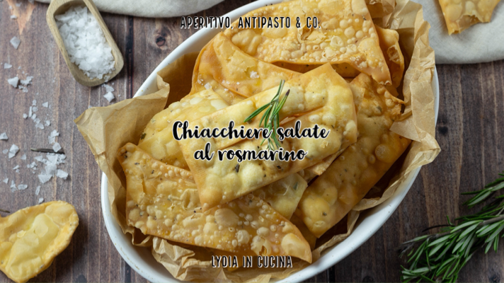 Chiacchiere salées au romarin