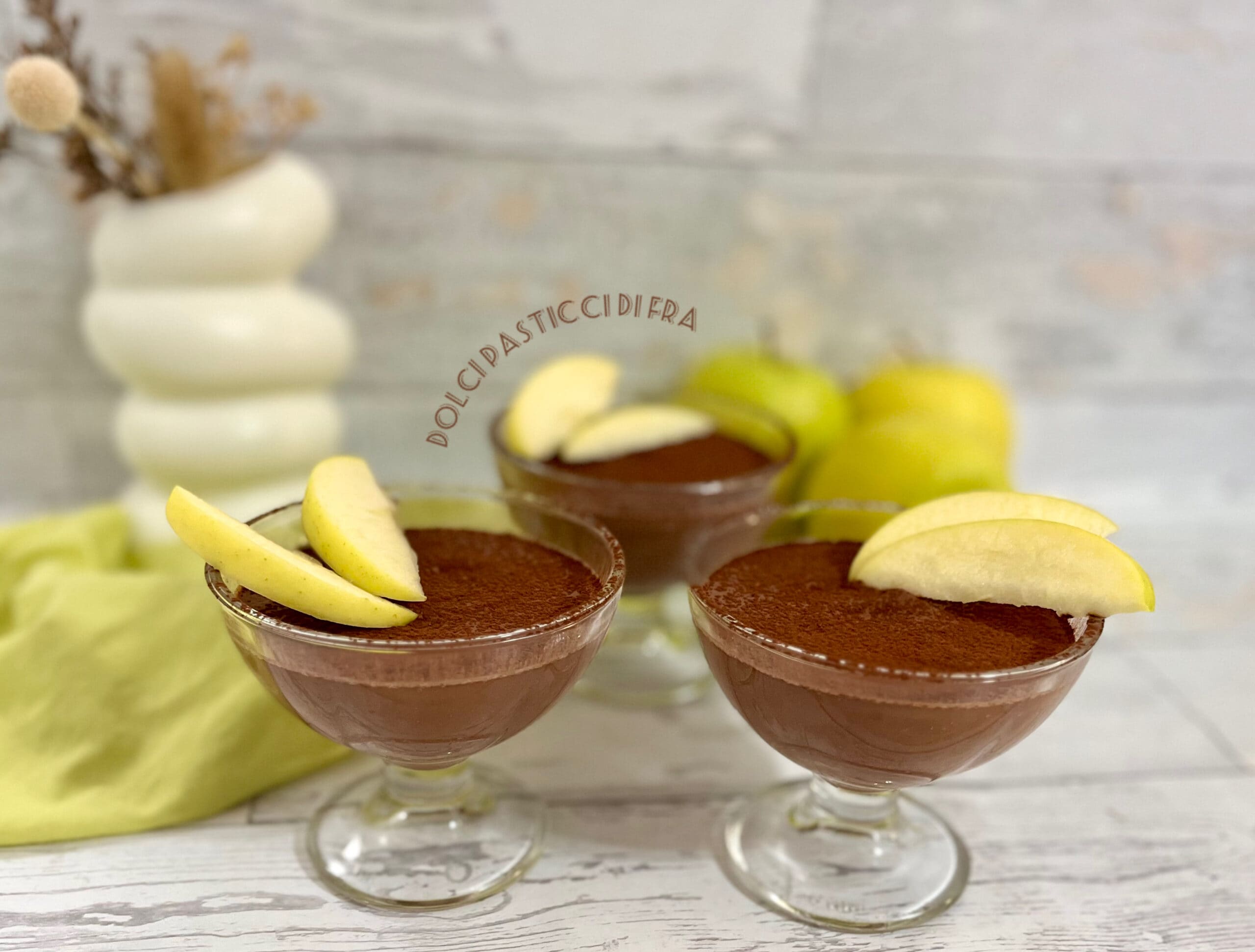 Pudding pommes et chocolat