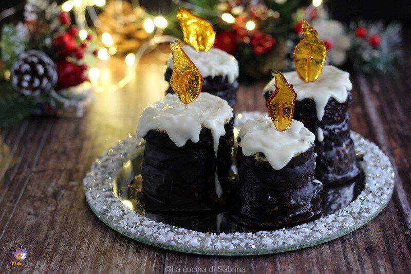 Bougies de Noël au pandoro