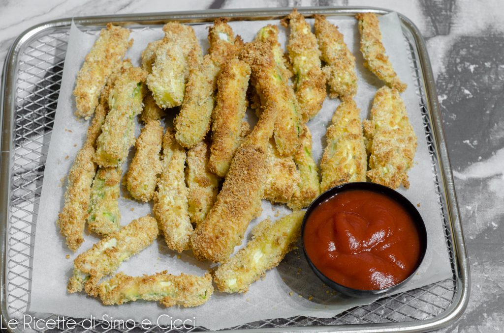 Bâtonnets de courgettes au four