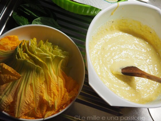 Beignets de fleurs de courgette