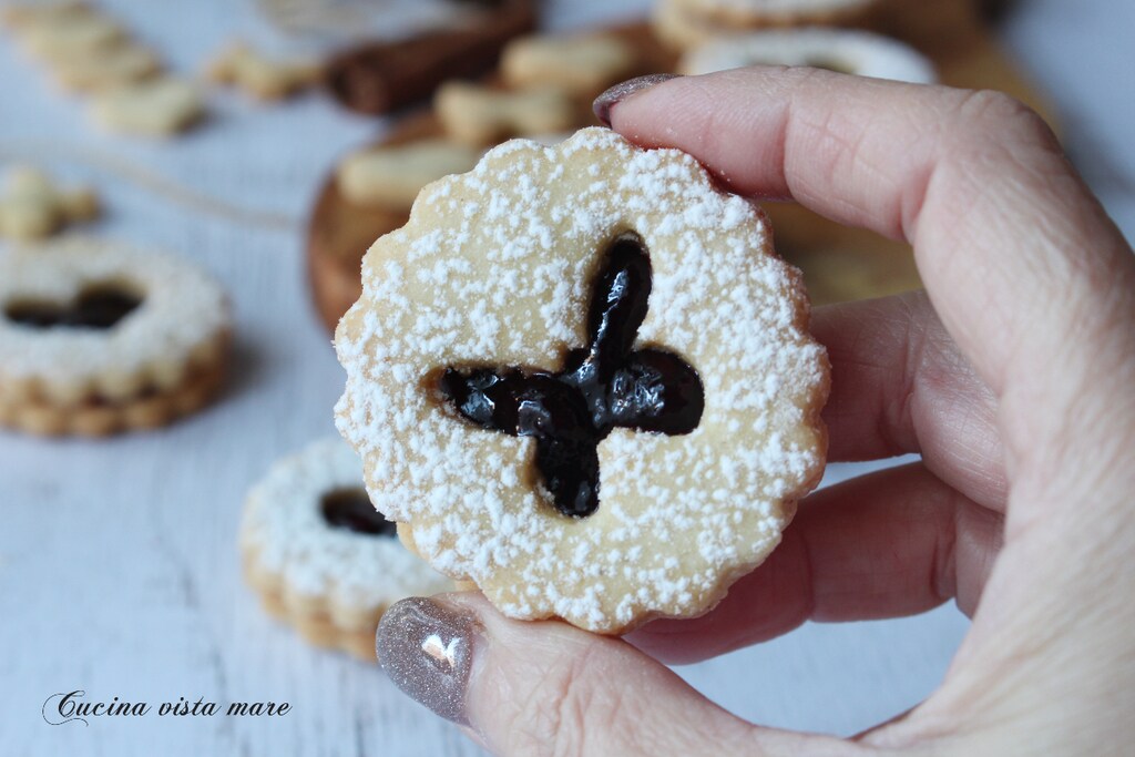 Biscuits Linzer Vue sur mer