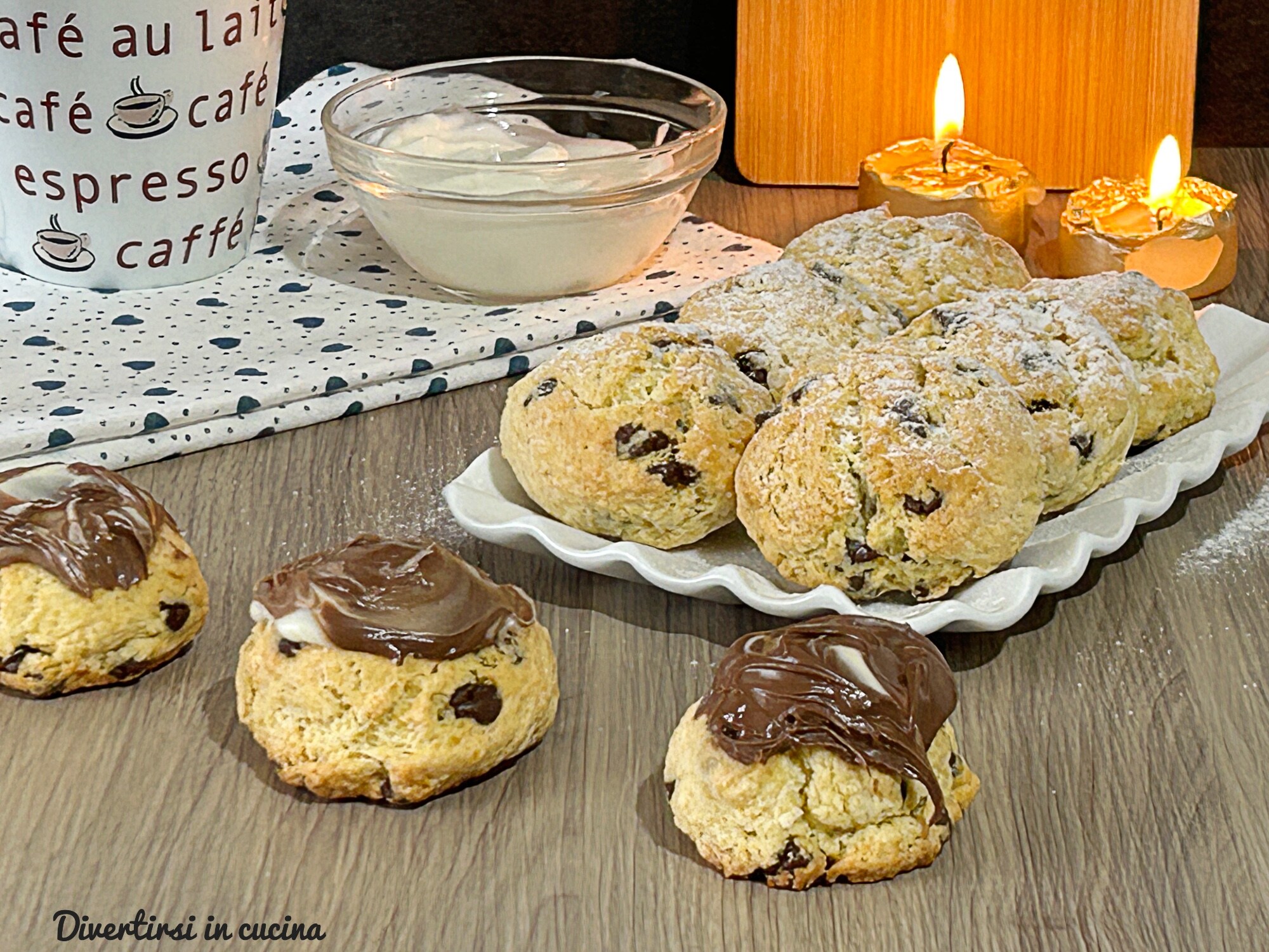 Biscuits simples au yaourt et pépites de chocolat