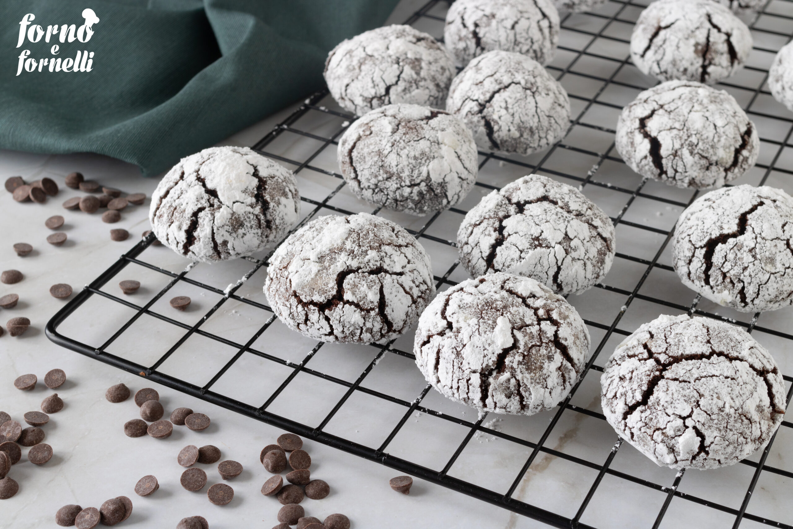 Biscuits craquelés au chocolat