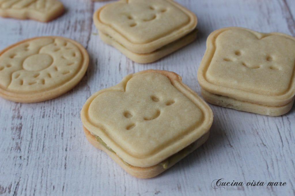 Biscuits imprimés fourrés Cuisine vue mer
