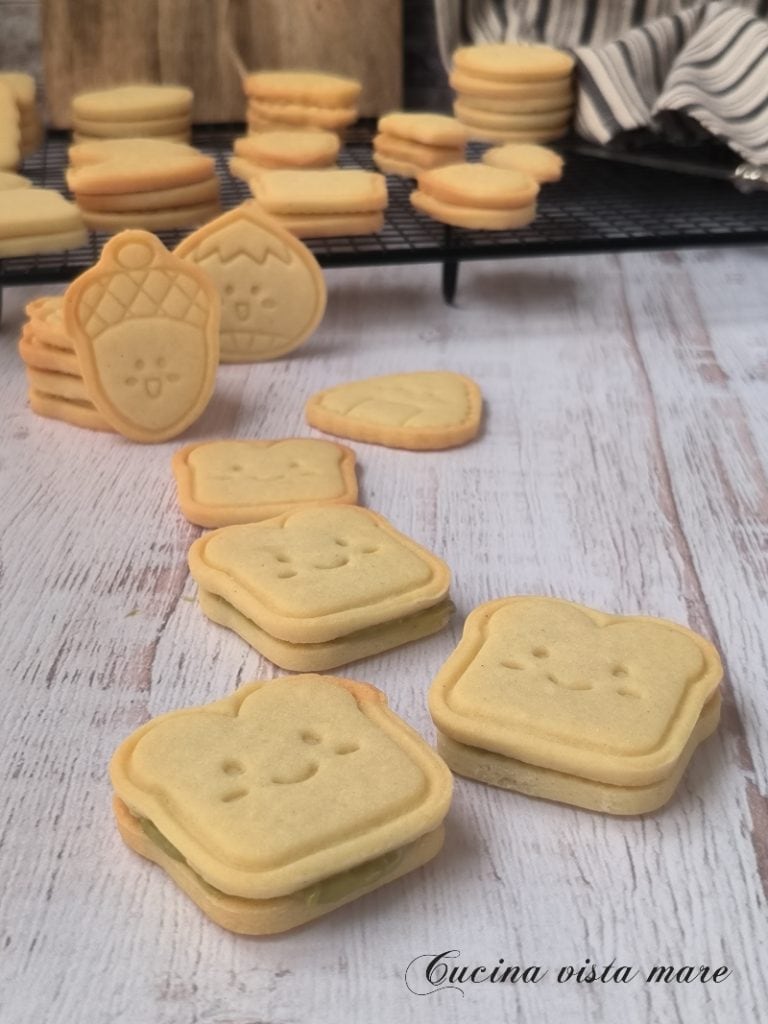 Biscuits imprimés fourrés Cuisine vue mer