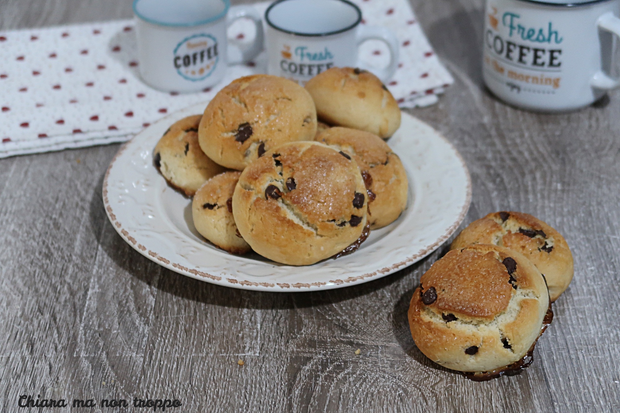 Biscuits au yaourt avec pépites de chocolat