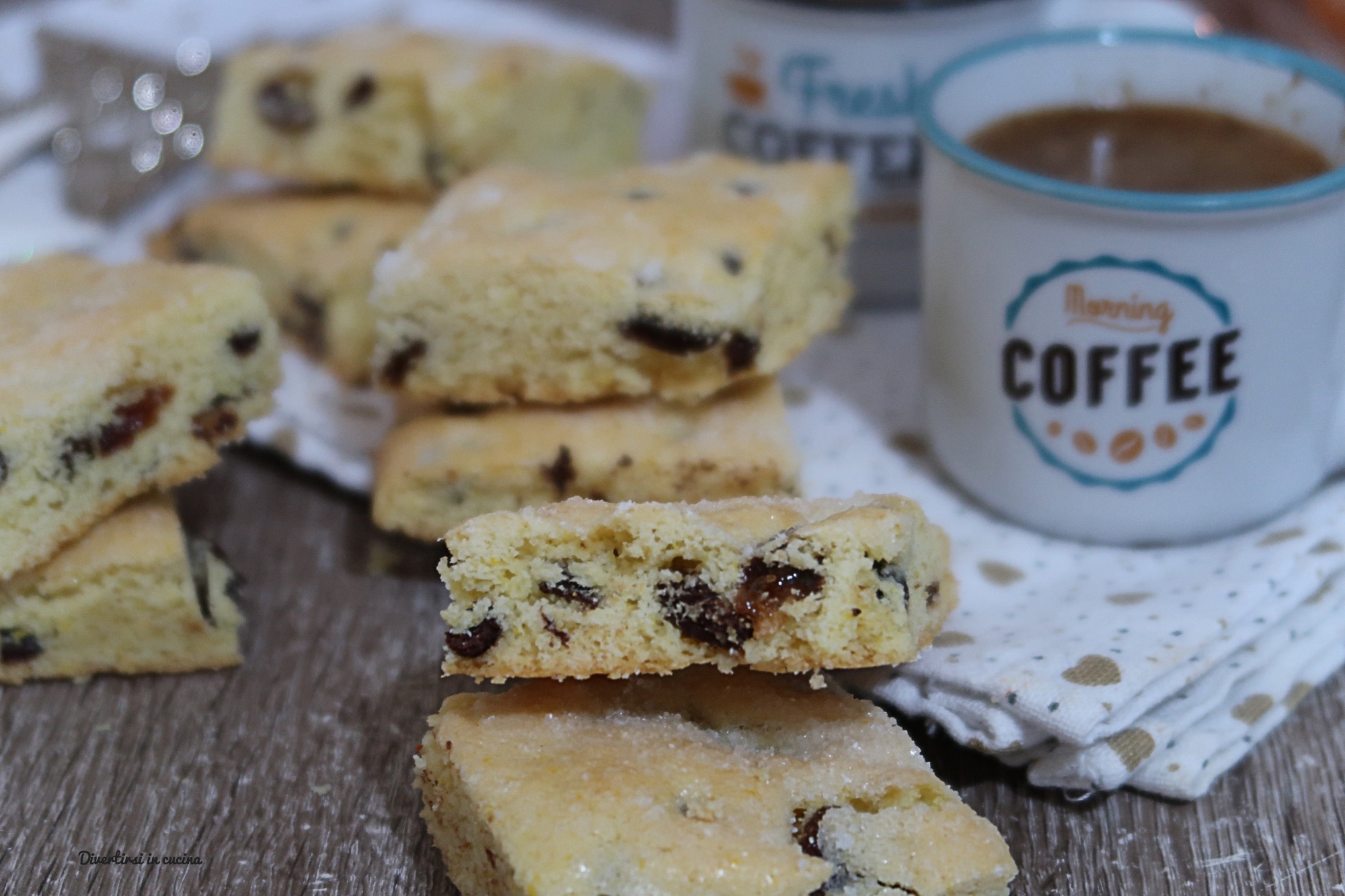Biscuits au rhum, chocolat et raisins secs