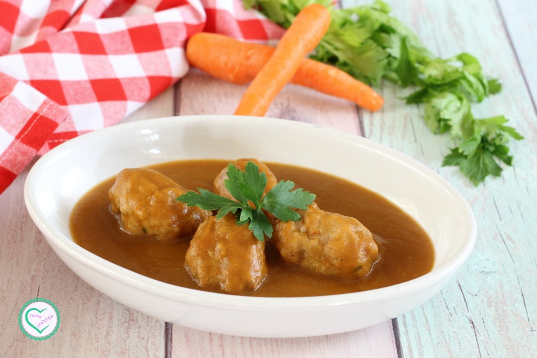 Boulettes avec purée de légumes