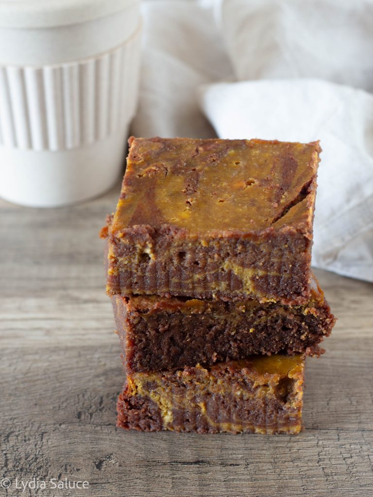 Brownies marbrés à la citrouille