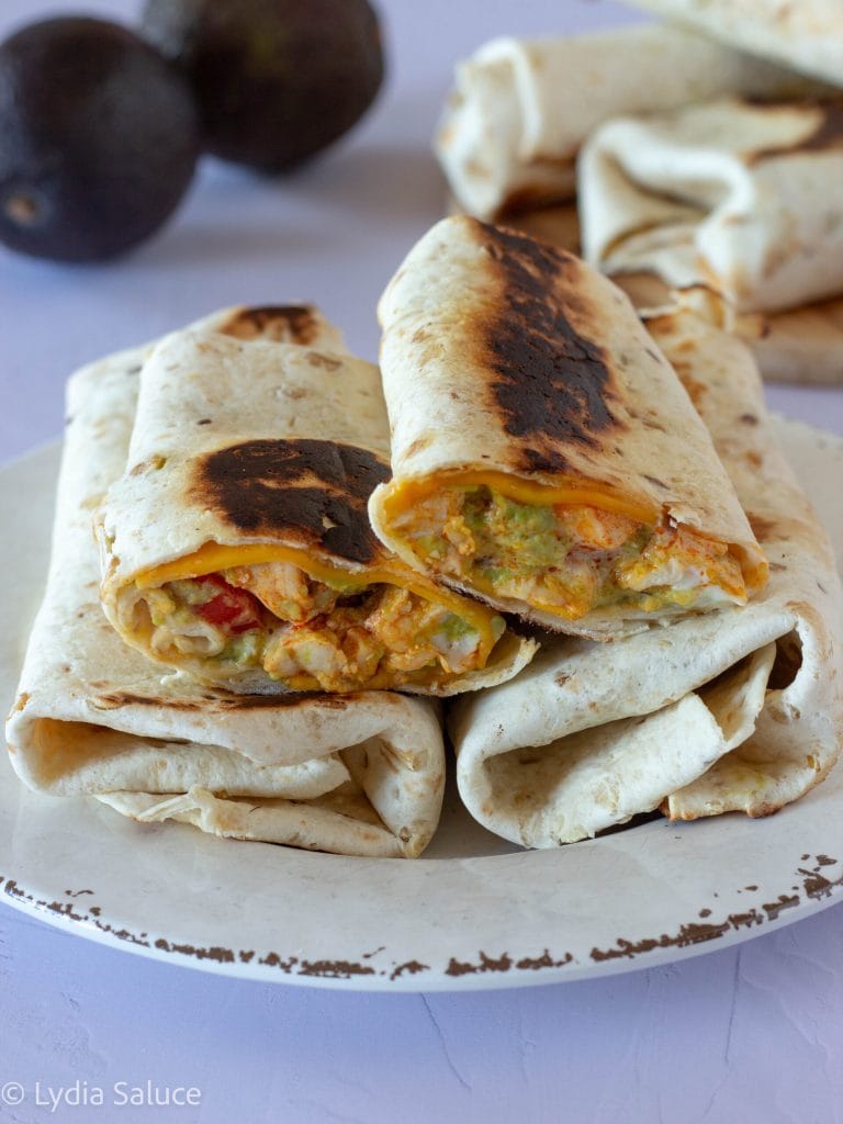 Burritos poulet et avocat