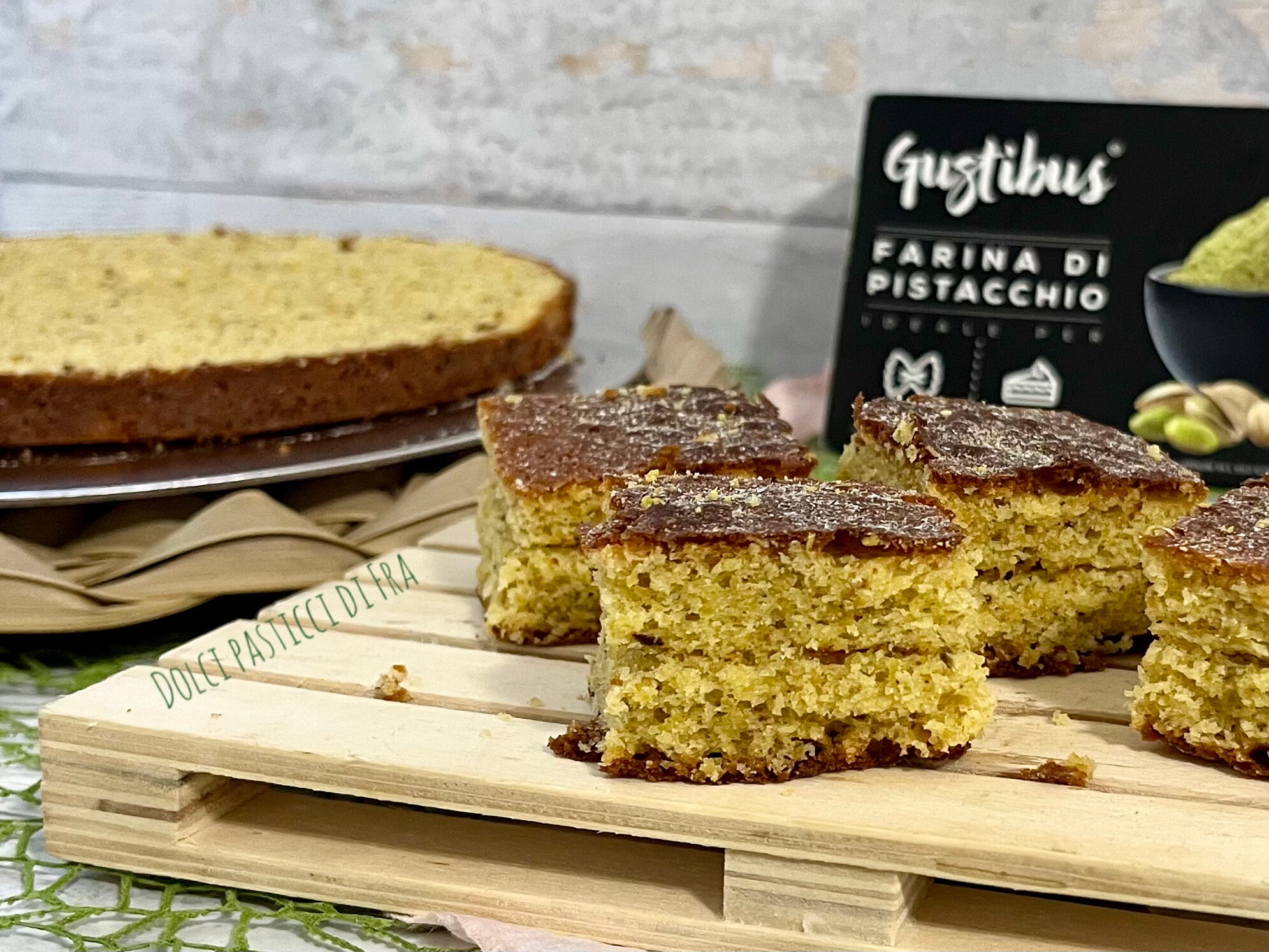 Blondies au pistache sans gluten