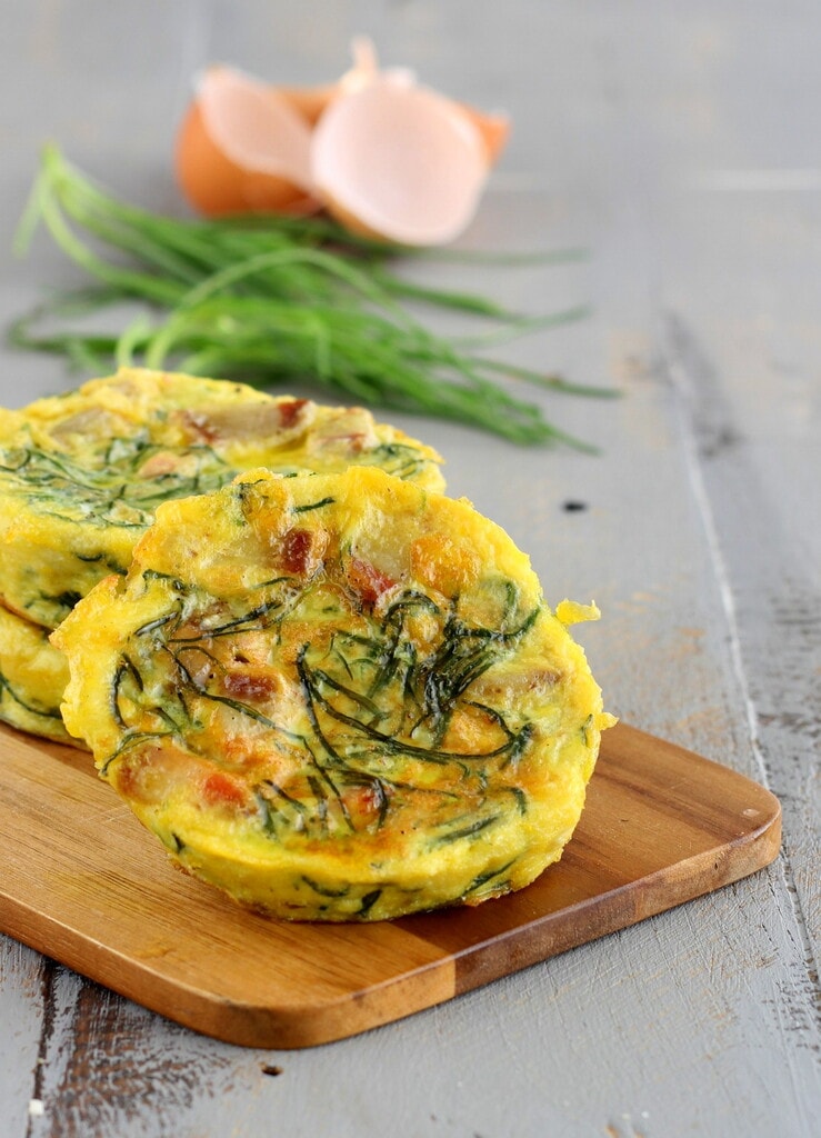 Omelette avec roquette